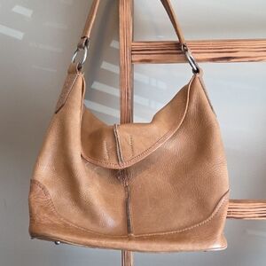 Frye Tan Leather Hobo Bag